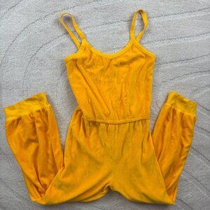 Suzi Kondi Yellow Velour Jumpsuit